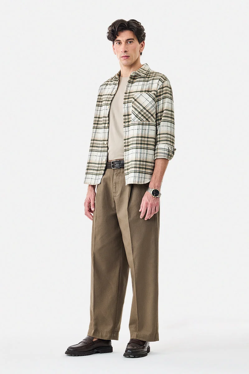 Snitch Brown 100% Cotton Baggy Trousers for Men | Best Price UAE